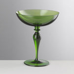 Coppa dessert Paolina Verde in cristallo acrilico rosso Mario Luca Giusti, ideale per gelato e macedonia, elegante e resistente