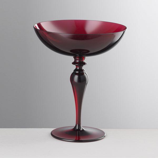 Coppa dessert Paolina Ruby in cristallo acrilico rosso Mario Luca Giusti, ideale per gelato e macedonia, elegante e resistente