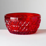 Coppetta Elena rossa in cristallo acrilico sfaccettato di Mario Luca Giusti

