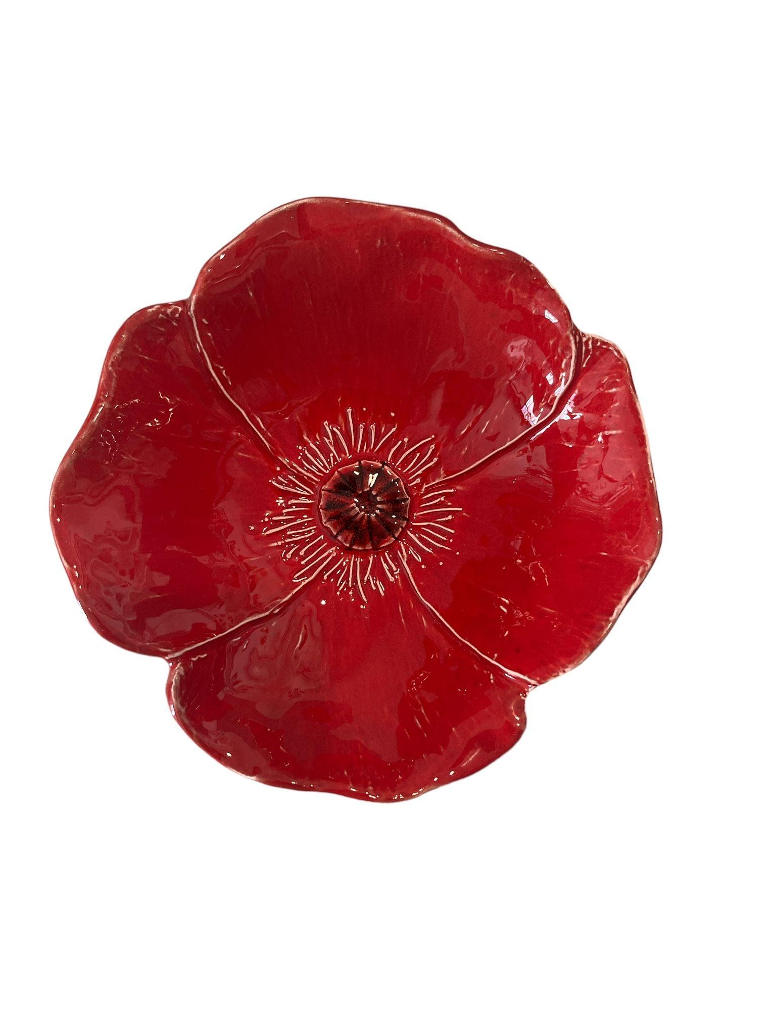 Coppetta papavero rossa in ceramica Virginia Casa vista dall'alto