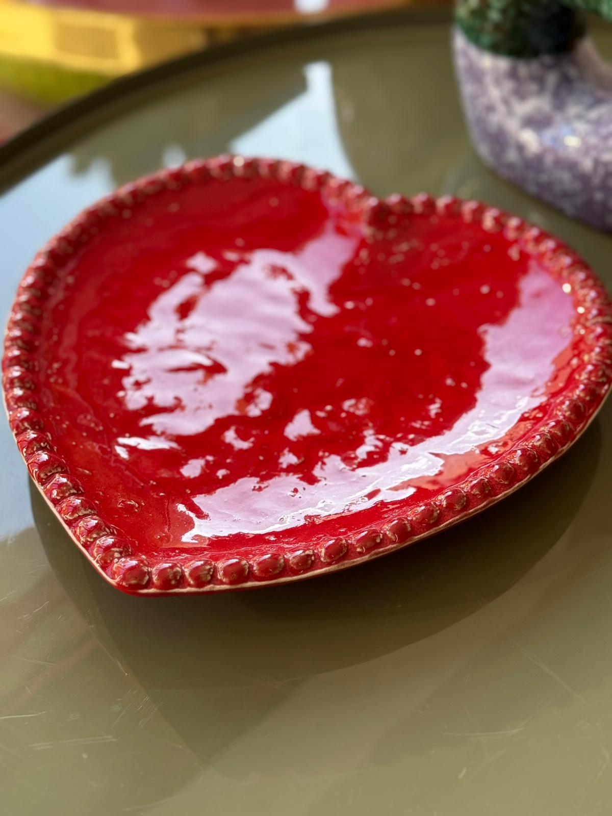 Piatto cuore Virginia Casa: romanticismo artigianale per la tua tavola