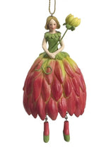 Fairy Flower artigianale a forma di dalia in resina dipinta, decorazione creativa da appendere o usare come segnaposto o nappa per mobili