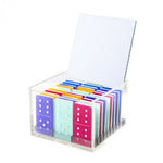 Gioco domino Vesta in cristallo acrilico colorato con scatola trasparente di design