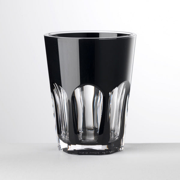 Bicchiere Double Face in acrilico nero con interno bianco Mario Luca Giusti