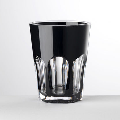 Bicchiere Double Face in acrilico nero con interno bianco Mario Luca Giusti