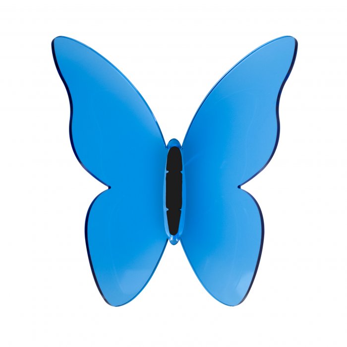 Farfalla decorativa  blu del set Funny Butterflies Vesta design elegante in acrilico per arredi di casa e barca
