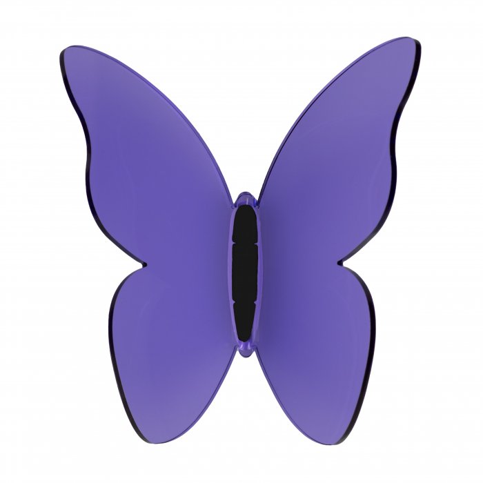 Farfalla decorativa viola del set Funny Butterflies Vesta design elegante in acrilico per arredi di casa e barca