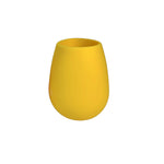 Bicchiere Porter Green FEGG in silicone alimentare infrangibile e colorato colore giallo