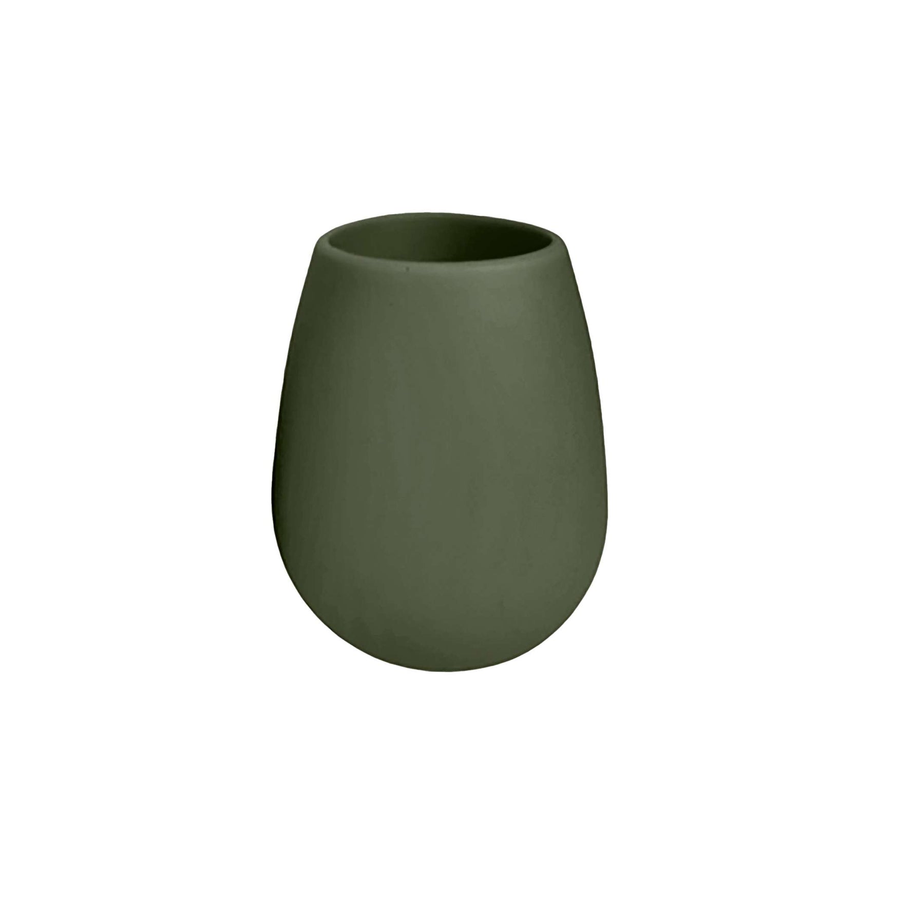 Bicchiere Porter Green FEGG in silicone alimentare infrangibile e colorato colore sage