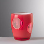 Bicchiere Fish Eye fucsia in acrilico con oblò trasparenti, design estivo Mario Luca Giusti