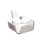 Formaggera Vesta Home in acrilico tortora esterno ed interno bianco con coperchio satinato e cucchiaino, design moderno e artigianale