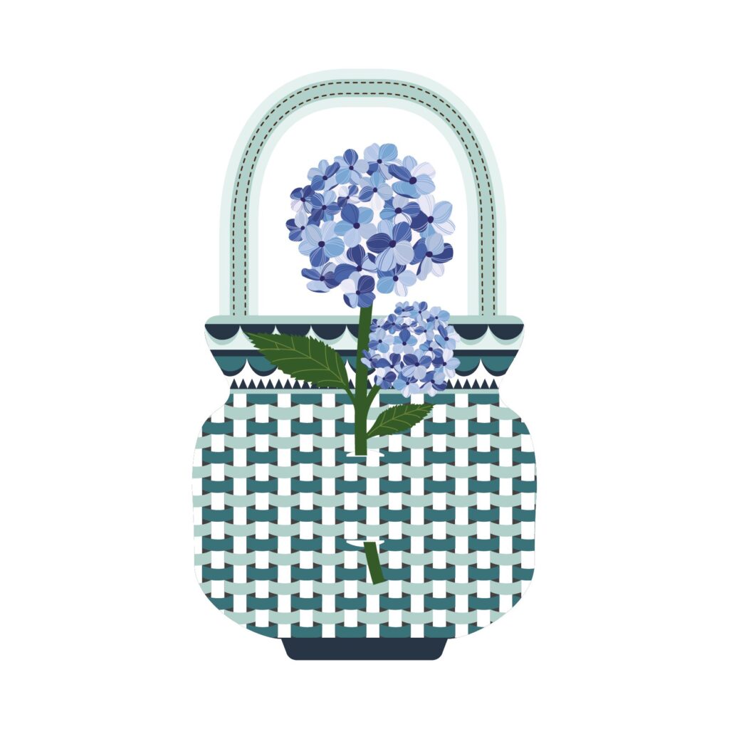 Special Moment Vesta ortensia in plexiglass su cartoncino vasetto: gratitudine e bellezza che sboccia.

