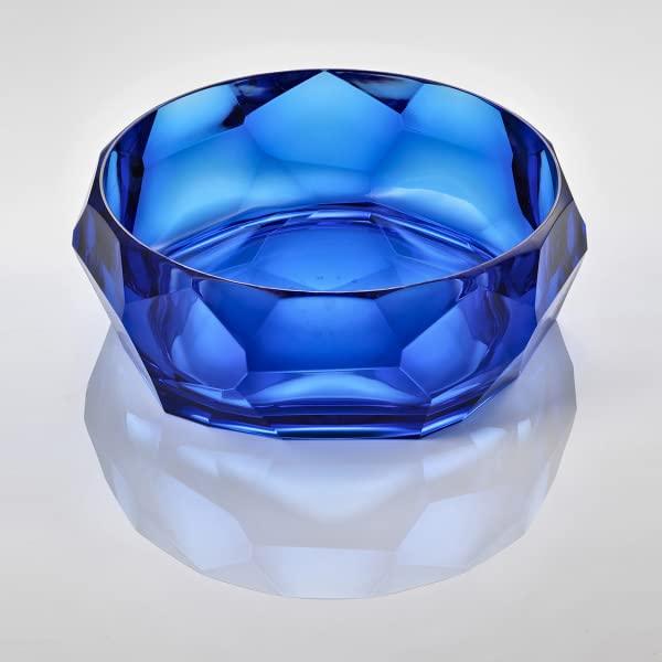 Insalatiera Supernova Blu in acrilico di design Mario Luca Giusti