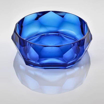 Insalatiera Supernova Blu in acrilico di design Mario Luca Giusti