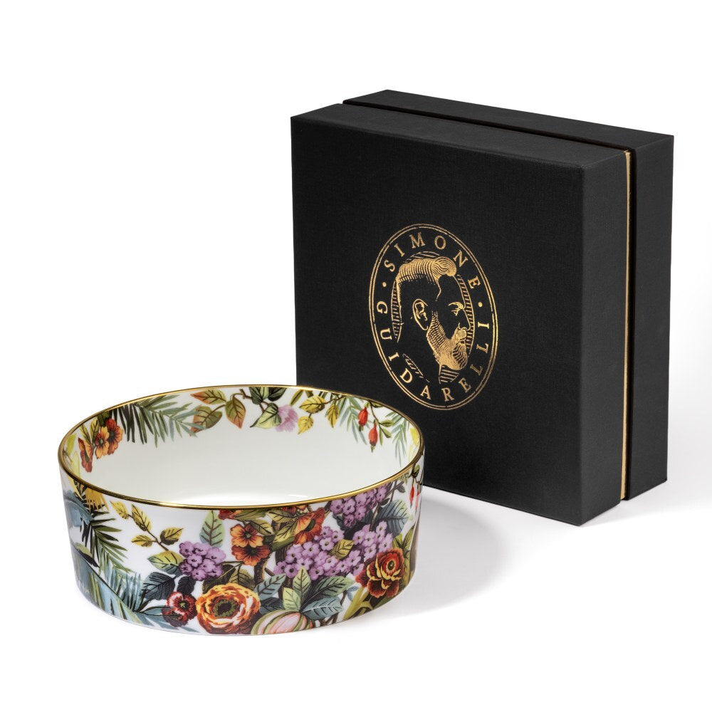 Insalatiera Jungle White con elegante scatola regalo Simone Guidarelli
