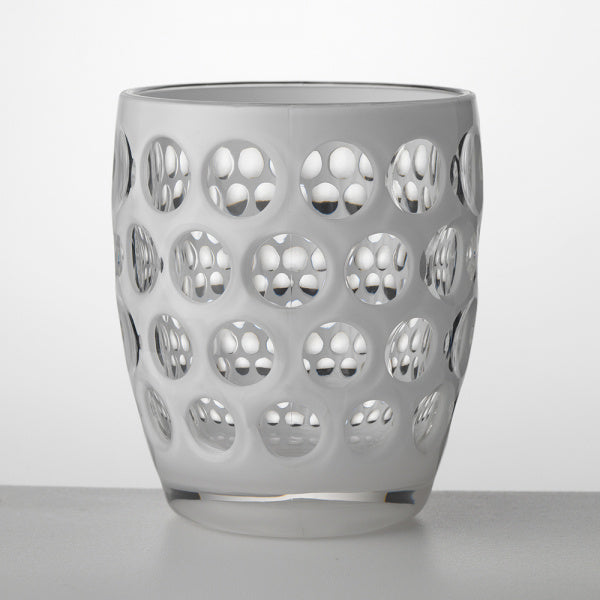 tumbler Lente basso tutto bianco Mario Luca Giusti in acrilico , design elegante e infrangibile, perfetto per tavole estive di charme