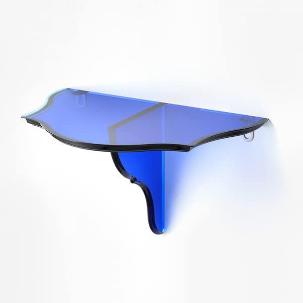 Mensola Versailles in cristallo acrilico blu – Mario Luca Giusti