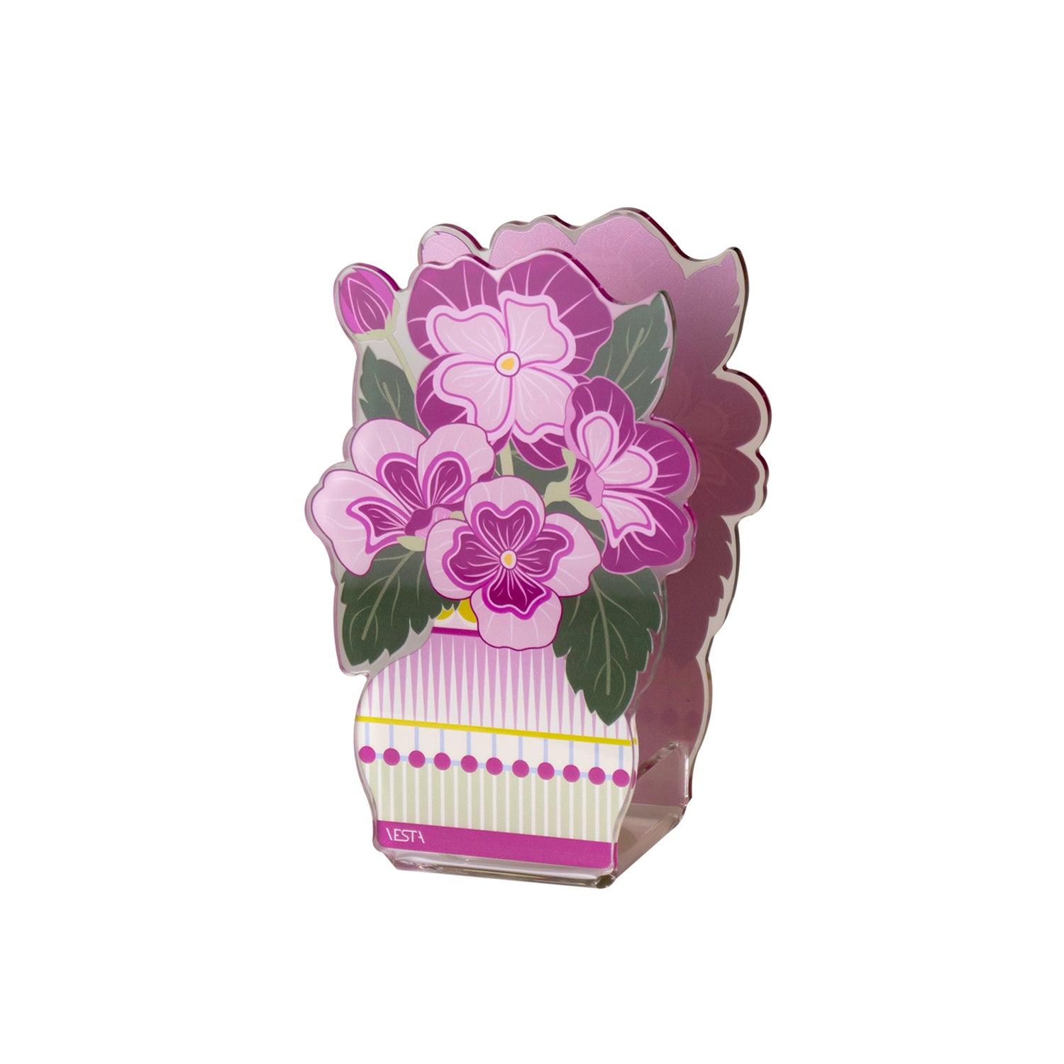 mini profumatore primula vesta home rosa dettaglio prodotto cristallo acrilico floreale