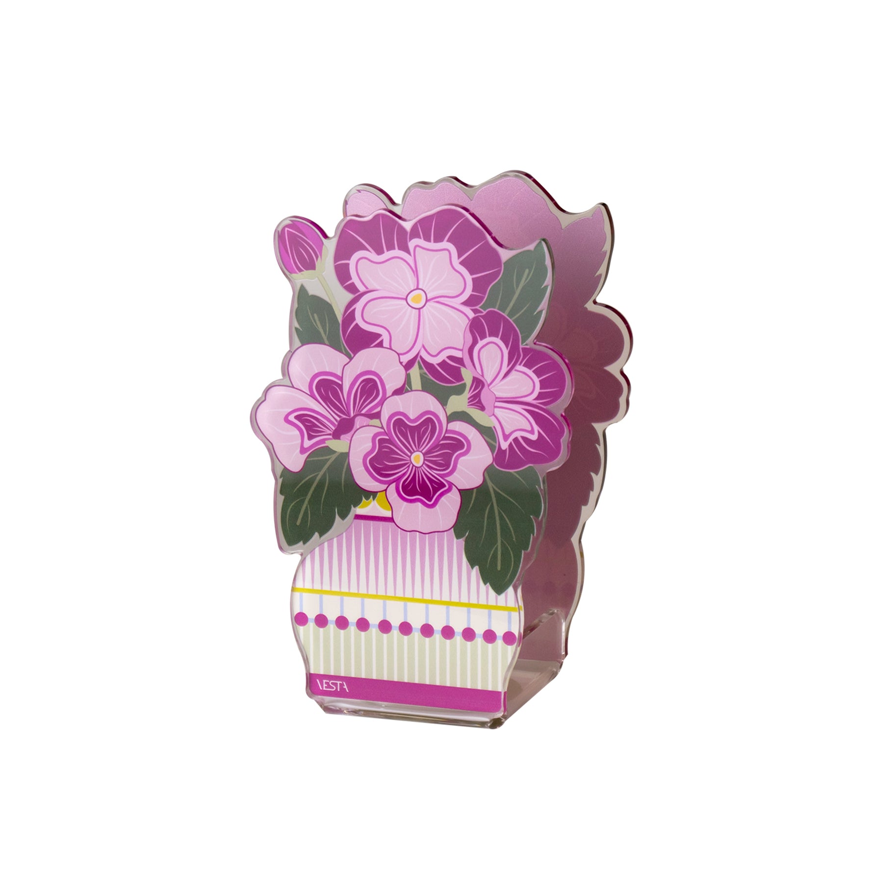 mini profumatore primula vesta home rosa dettaglio prodotto cristallo acrilico floreale