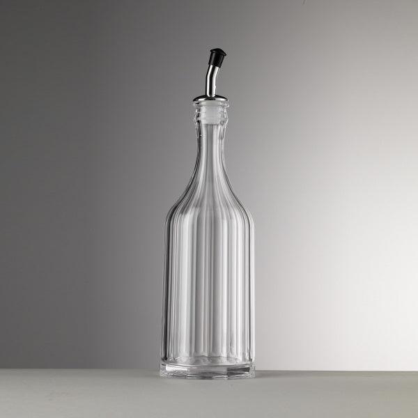 Bottiglia "Bona Olio" trasparente in acrilico di Mario Luca Giusti per olio