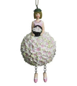 Fairy Flower artigianale a forma di ortensia in resina dipinta, decorazione creativa da appendere o usare come segnaposto o nappa per mobili