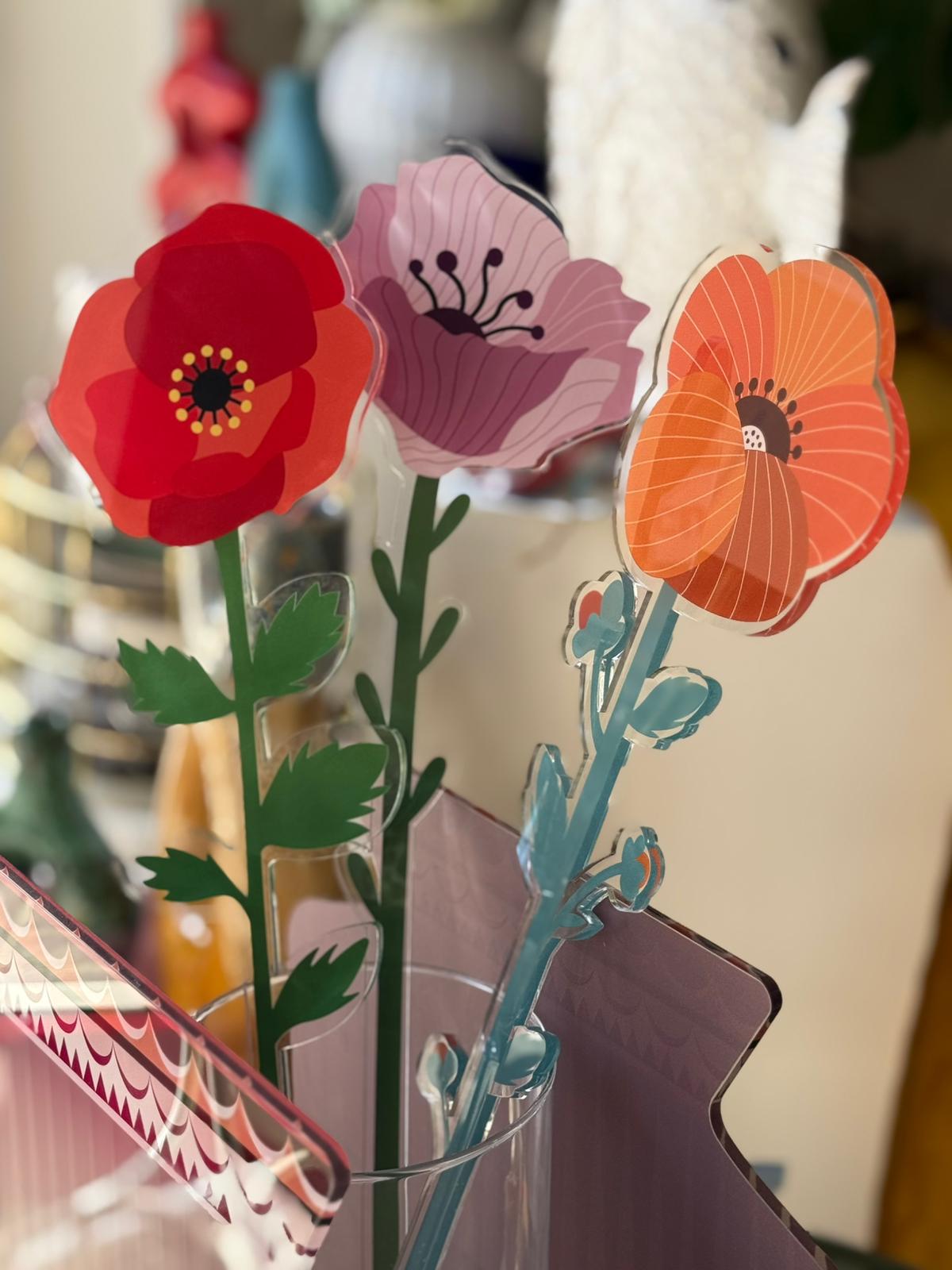 Funny Flower Papavero in plexiglass: energia e libertà che durano per sempre