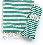 Telo mare e pochette Green Petition PESHTEMAL verde