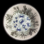 Piatto fondo Oceano Illustrato in melamina decorata con illustrazioni marine blu e nere, design artistico resistente, parte di un servizio coordinato