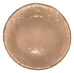 Piatto Preta in ceramica color fango Arcucci Trade, effetto pietra, smalto lucido e bordo rifinito a mano