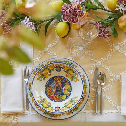 Caltagirone Porcelain Plates, Hand Made, EDG Enzo De Gasperi Design