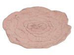 Piattino in ceramica a forma di rosa color rosa, linea romantica Virginia Casa, artigianato italiano

