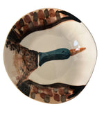 Piatto fondo in ceramica con germano dipinta a mano – linea Selva Virginia Casa