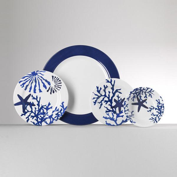 Assiette mélamine modèle CORALLO collection Mario Luca Giusti, Couleur : BLEU