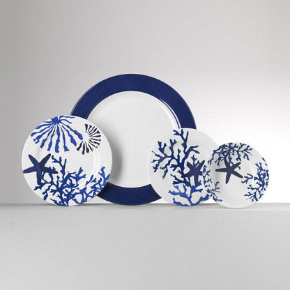 Assiette mélamine modèle CORALLO collection Mario Luca Giusti, Couleur : BLEU