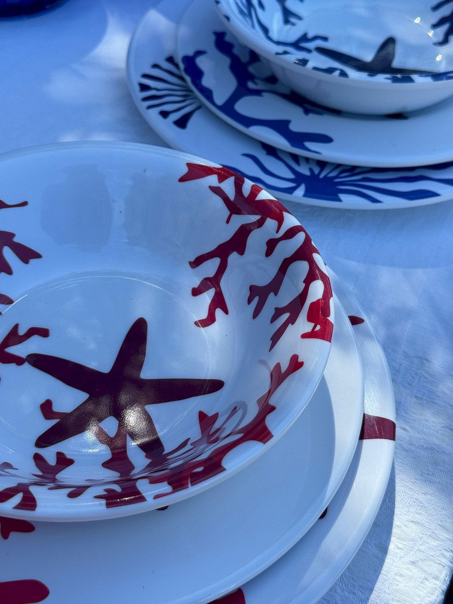 Assiette mélamine modèle CORALLO collection Mario Luca Giusti, Couleur : BLEU