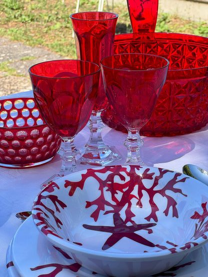 Piatto in melamina modello CORALLO collezione Mario Luca Giusti, Colore: ROSSO