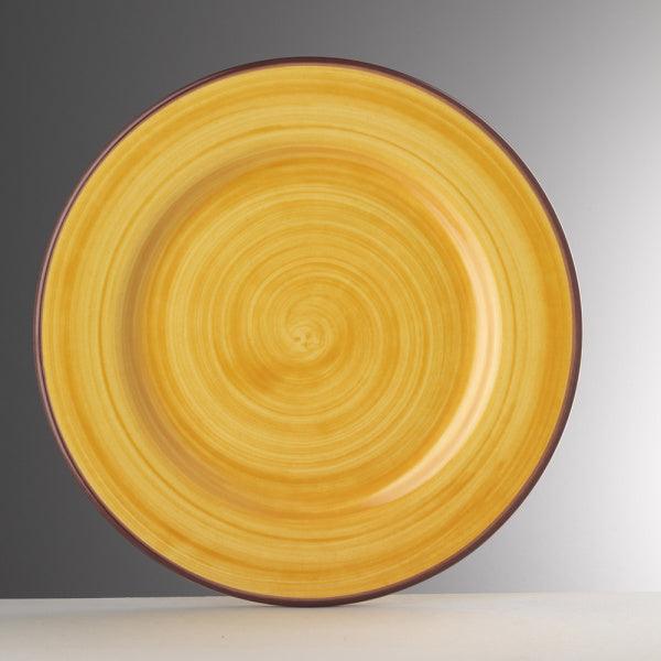 Piatto piano Saint Tropez giallo in melamina Mario Luca Giusti

