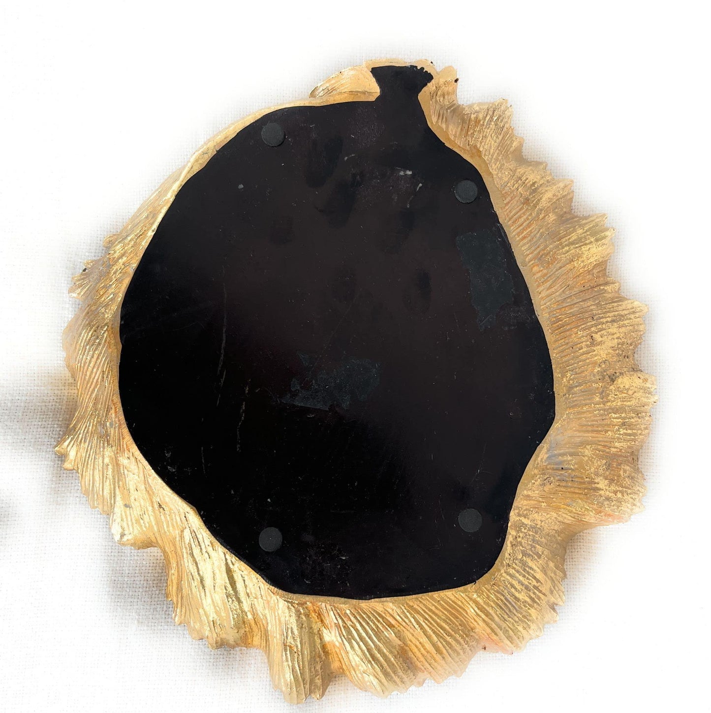 Wooden and resin tray plate, gold color, design furniture by Enzo De Gasperi