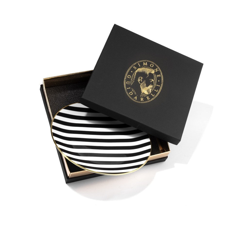 Piatto frutta S.Voyage con elegante scatola regalo nera e oro