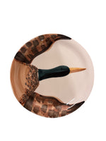 Piatto Selva in ceramica artigianale dipinta a mano con germano – Virginia Casa ceramiche italiane