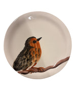 Piatto Selva in ceramica dipinta a mano con pettirosso – Virginia Casa artigianato italiano