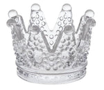 Portacandele in vetro a forma di corona Clayre & Eef, decorazione luminosa ed elegante.

