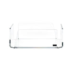 Portatovaglioli grande Vesta in acrilico trasparente, design moderno e artigianale, disponibile in tre colori eleganti