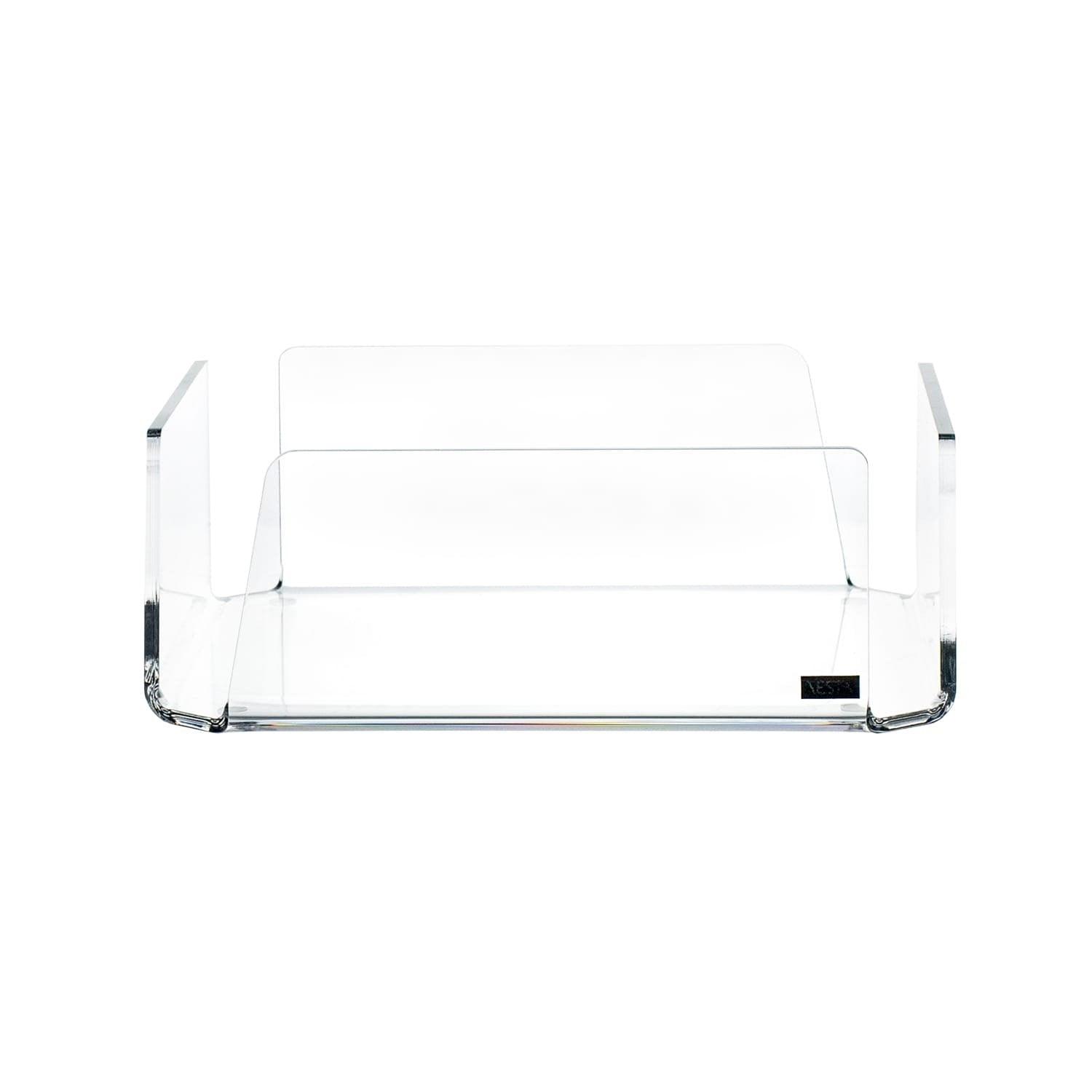 Portatovaglioli grande Vesta in acrilico trasparente, design moderno e artigianale, disponibile in tre colori eleganti