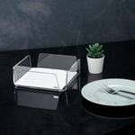 Portatovaglioli design moderno Vesta in acrilico trasparente, lavorato a mano in Italia, disponibile in tre colori eleganti

