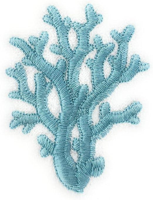 Set Asciugamani 2 pezzi (Viso / Ospite) cotone pregiato con ricami, collezione Lusso Yacht (Coralli Azzurri) - MARIKA DE PAOLA - HOME DECOR