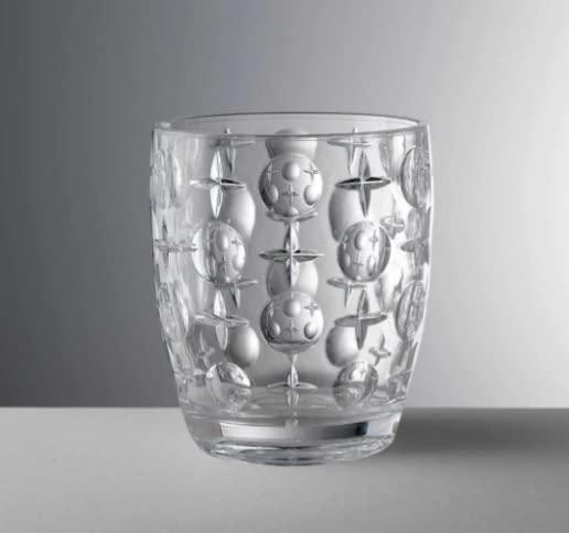 Bicchiere tumbler modello SUPERSTAR CLEAR  in Synthetic Crystal collezione Mario Luca Giusti