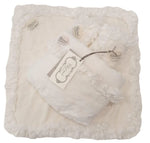 Set lavette artigianali in spugna con pizzo, pochette coordinata in lino, colore bianco, fatto a mano in Italia, ideale per ospiti o regalo raffinato