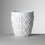 Bicchiere Stella bianco in acrilico effetto cristallo firmato Mario Luca Giusti, resistente e raffinato