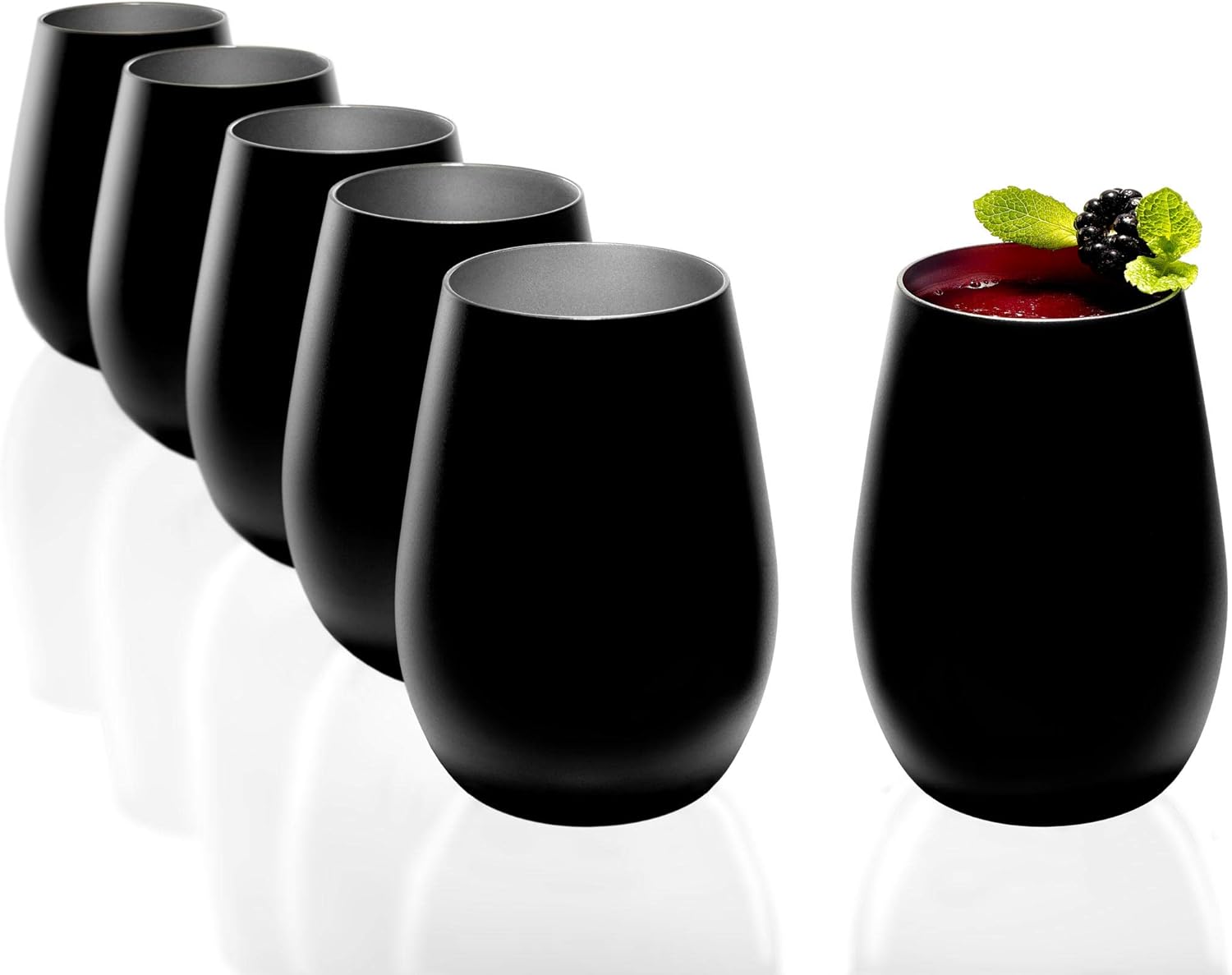 Stolzle matte black glass: contemporary elegance for your table